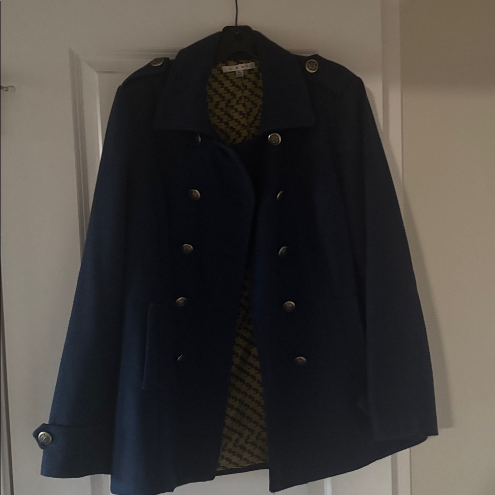 CAbi Navy Double-Breasted Pea Coat